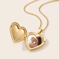 Thumbnail for Floral Heart Photo Locket Necklace, view 4