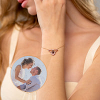Thumbnail for Angel Photo Bracelet featuring an angel wing motif and personalized photo, designed by Brother & Sisters.
