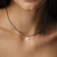 Thumbnail for Eternal Initial Necklace - Silver Necklace for a Woman - Woman Necklace - Letter Necklace Necklace Silver / A Brother & Sisters