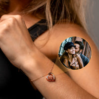 Thumbnail for Family Photo Bracelet featuring a sleek heart pendant with a cherished photo, designed by Brother & Sisters.