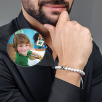 Thumbnail for Man Bracelet - Men's Personalised Bracelet - Minimalist Personalized Photo Bracelet - Personalized Gift for Men - Custom Jewelry for Him - Custom Bracelet Picture - Personalised Photo Gift Bracelet Brother & Sisters
