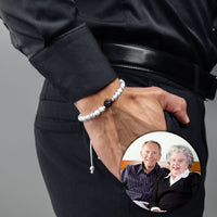 Thumbnail for Man Bracelet - Men's Personalised Bracelet - Minimalist Personalized Photo Bracelet - Personalized Gift for Men - Custom Jewelry for Him - Custom Bracelet Picture - Personalised Photo Gift Bracelet Brother & Sisters