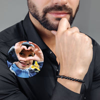 Thumbnail for Man Bracelet - Men's Personalised Bracelet - Minimalist Personalized Photo Bracelet - Personalized Gift for Men - Custom Jewelry for Him - Custom Bracelet Picture - Personalised Photo Gift Bracelet Brother & Sisters