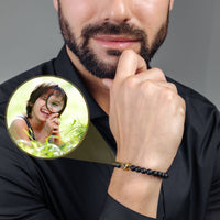 Thumbnail for Man Bracelet - Men's Personalised Bracelet - Minimalist Personalized Photo Bracelet - Personalized Gift for Men - Custom Jewelry for Him - Custom Bracelet Picture - Personalised Photo Gift Bracelet Brother & Sisters