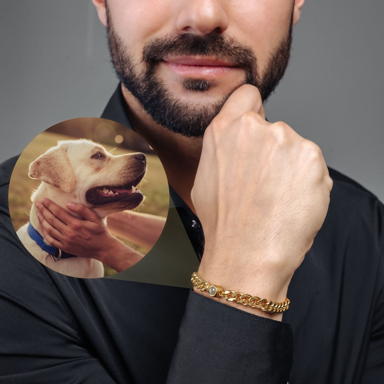 Man Bracelet - Men’s Personalised Bracelet - Steel Personalized Photo Bracelet - Personalized Gift for Men - Custom Jewelry for Him - Custom Bracelet Picture - Personalised Photo Gift Bracelet Brother & Sisters