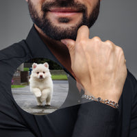 Thumbnail for Man Bracelet - Men’s Personalised Bracelet - Steel Personalized Photo Bracelet - Personalized Gift for Men - Custom Jewelry for Him - Custom Bracelet Picture - Personalised Photo Gift Bracelet Brother & Sisters