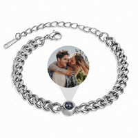 Thumbnail for Man Bracelet - Men’s Personalised Bracelet - Steel Personalized Photo Bracelet - Personalized Gift for Men - Custom Jewelry for Him - Custom Bracelet Picture - Personalised Photo Gift Bracelet Brother & Sisters