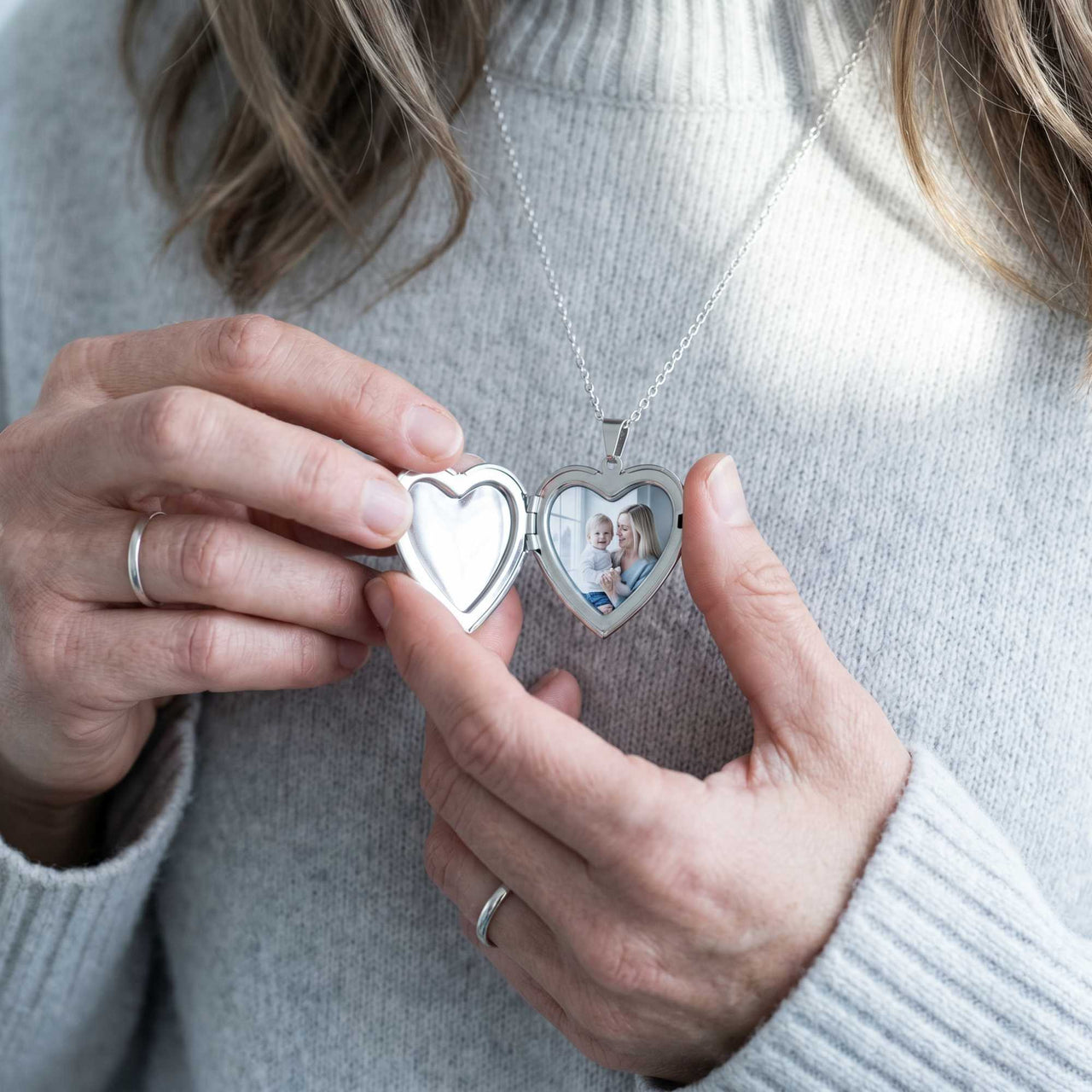 Heart Photo Locket Necklace