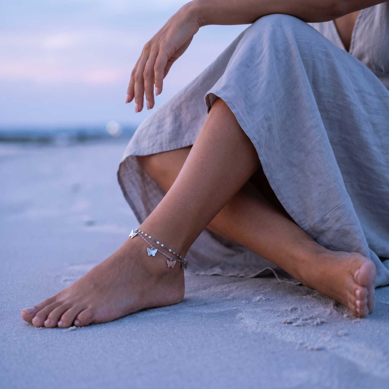 Butterfly Layered Anklet