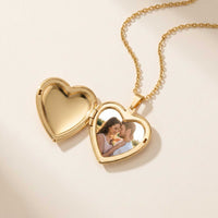 Thumbnail for Scroll Heart Photo Locket Necklace