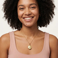 Thumbnail for Floral Photo Locket Necklace