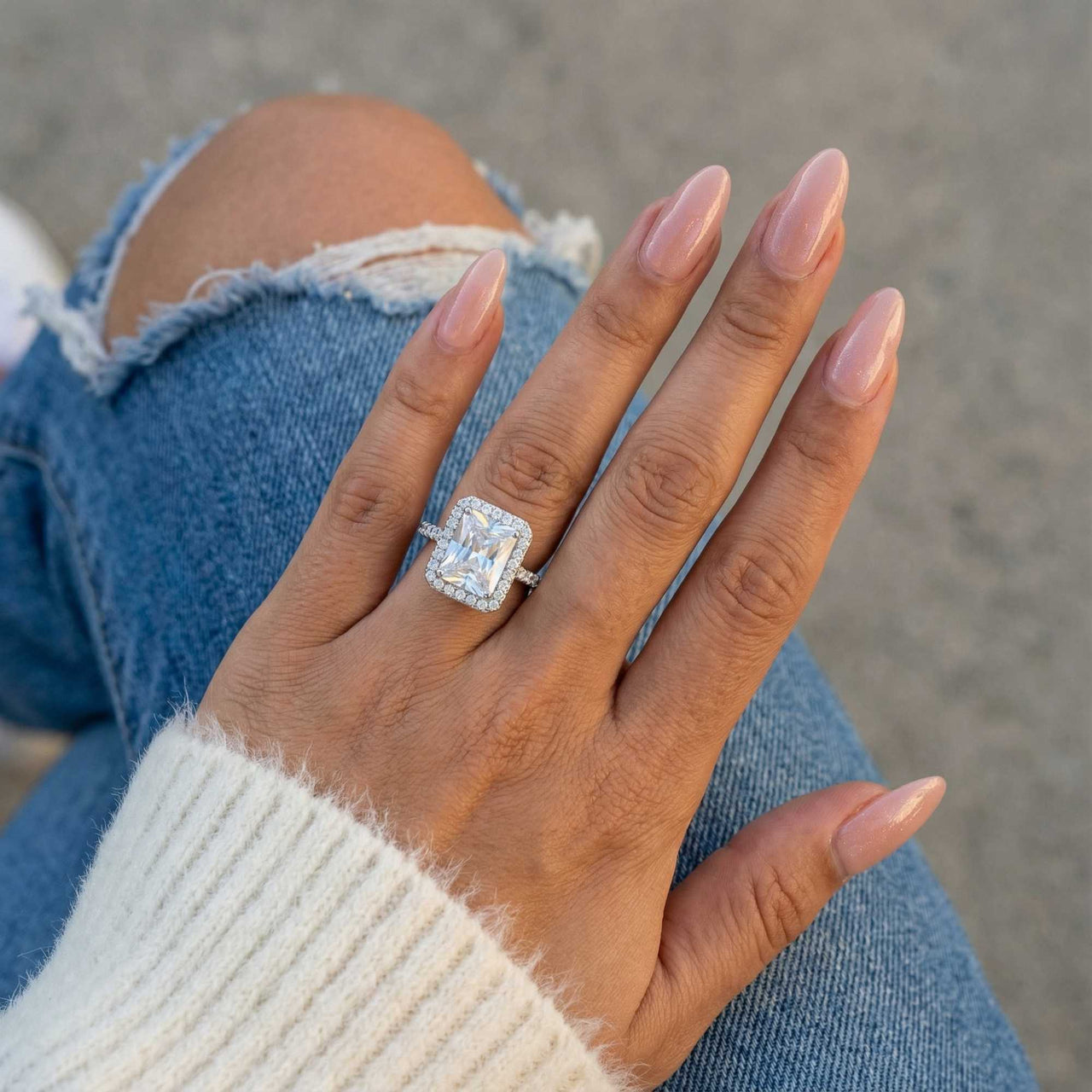 Silver Rectangle Ring