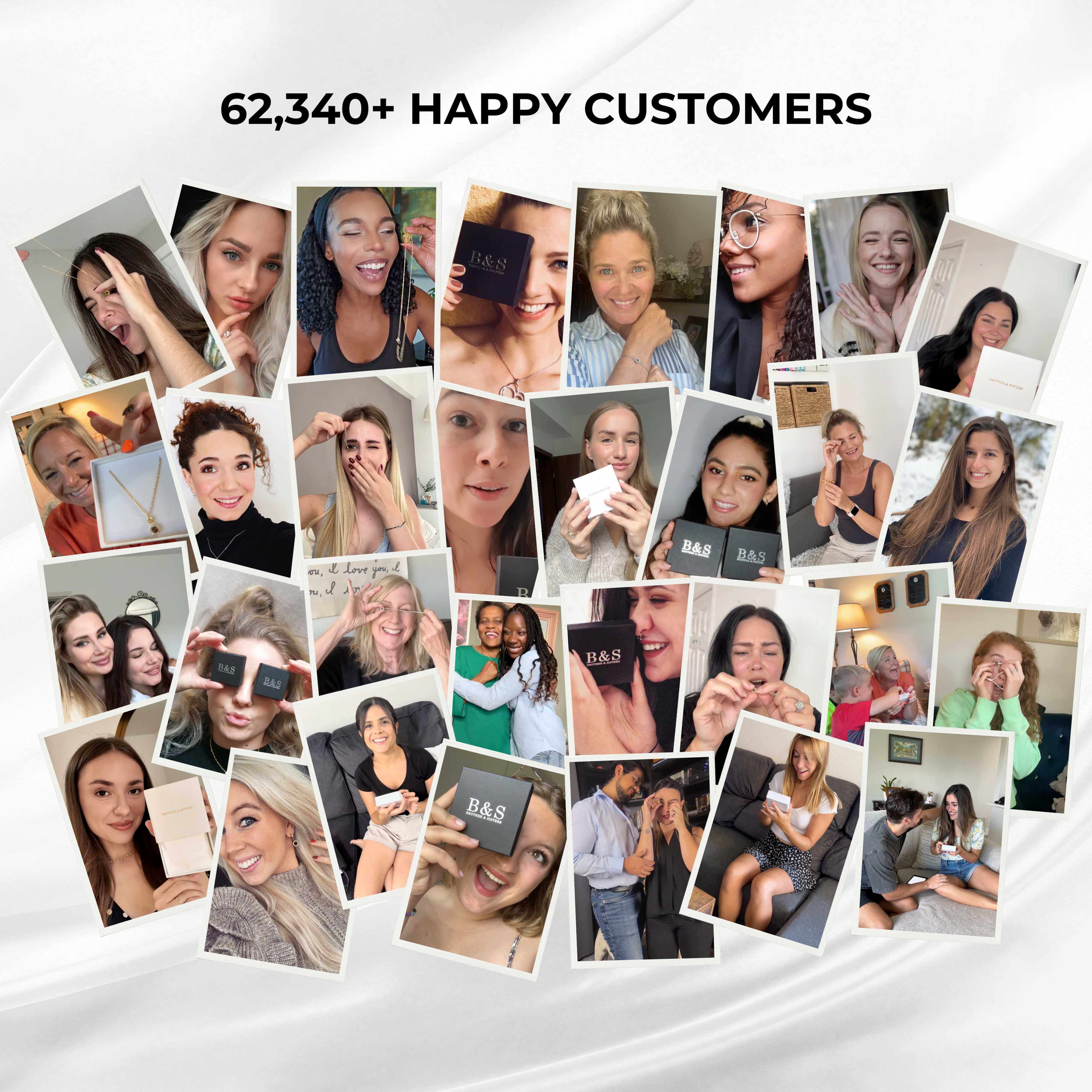 Double Heart Photo Necklace showcased by 62,340+ happy customers enjoying Brother & Sisters products.