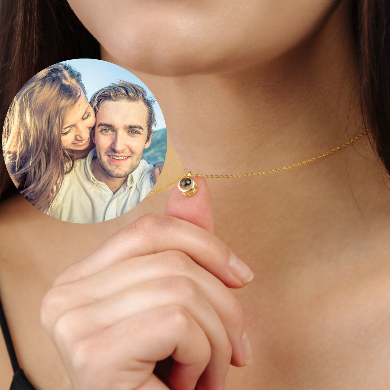 Circle Photo Necklace