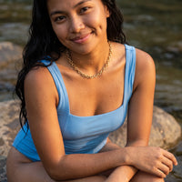 Thumbnail for Gold chain necklace — worn in the water, waterproof, gold | SKU: lachaine
