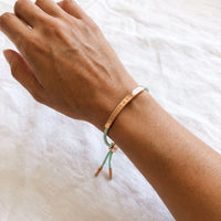 Thumbnail for Cord bracelet — worn, real size, rose gold | SKU: lamenthe-rg
