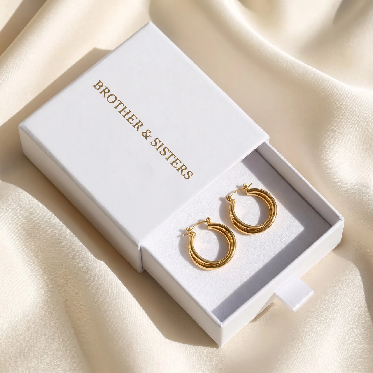 The Joints, gold earrings — gift box | SKU: lescroisees