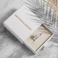 Thumbnail for Silver ring with the Brother & Sisters gift box | SKU: 33759698-4.5-silver