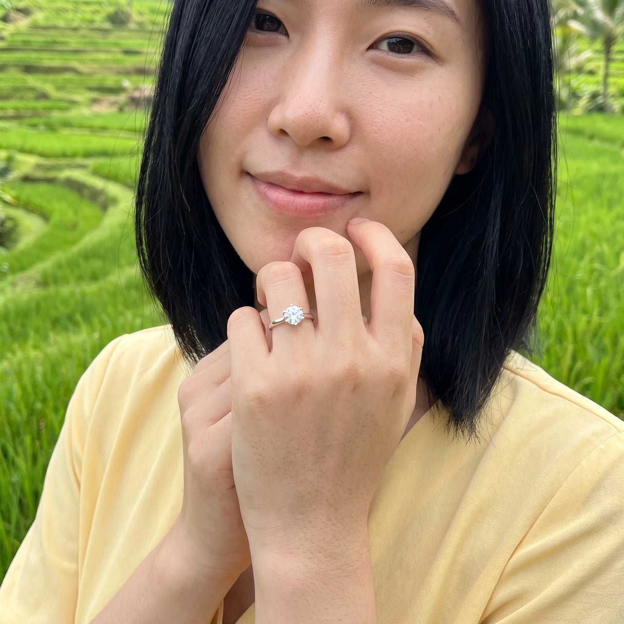 Silver ring worn on a summer trip | SKU: 33759698-4.5-silver