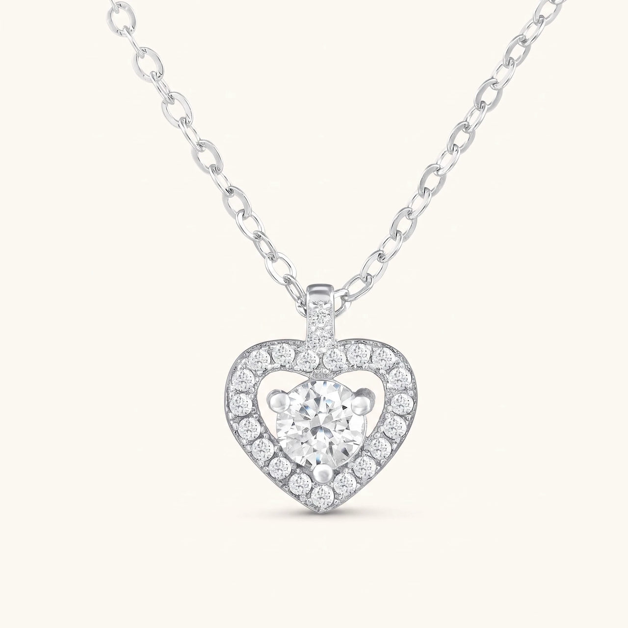 Silver Heart Necklace, silver necklace | SKU: 505744
