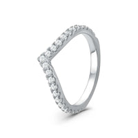Thumbnail for Wishbone ring — product photo on a white background, silver | SKU: 10645547-4.5-silver