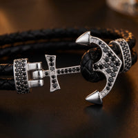 Thumbnail for White Gold Anchor – macro close-up | Brother & Sisters | SKU: 3621358-silver-XS-14-15, 3621358-silver-S-16-17, 3621358-silver-M-18-19, 3621358-silver-L-20-21, 3621358-silver-XL-22-23