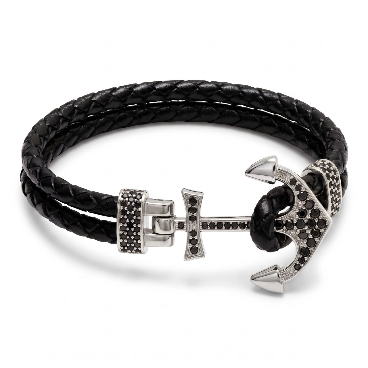 White Gold Anchor – studio packshot | Brother & Sisters | SKU: 3621358-silver-XS-14-15, 3621358-silver-S-16-17, 3621358-silver-M-18-19, 3621358-silver-L-20-21, 3621358-silver-XL-22-23